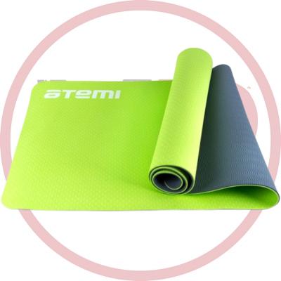 Коврик для йоги и фитнеса Atemi, TPE, 173х61х0,4 см